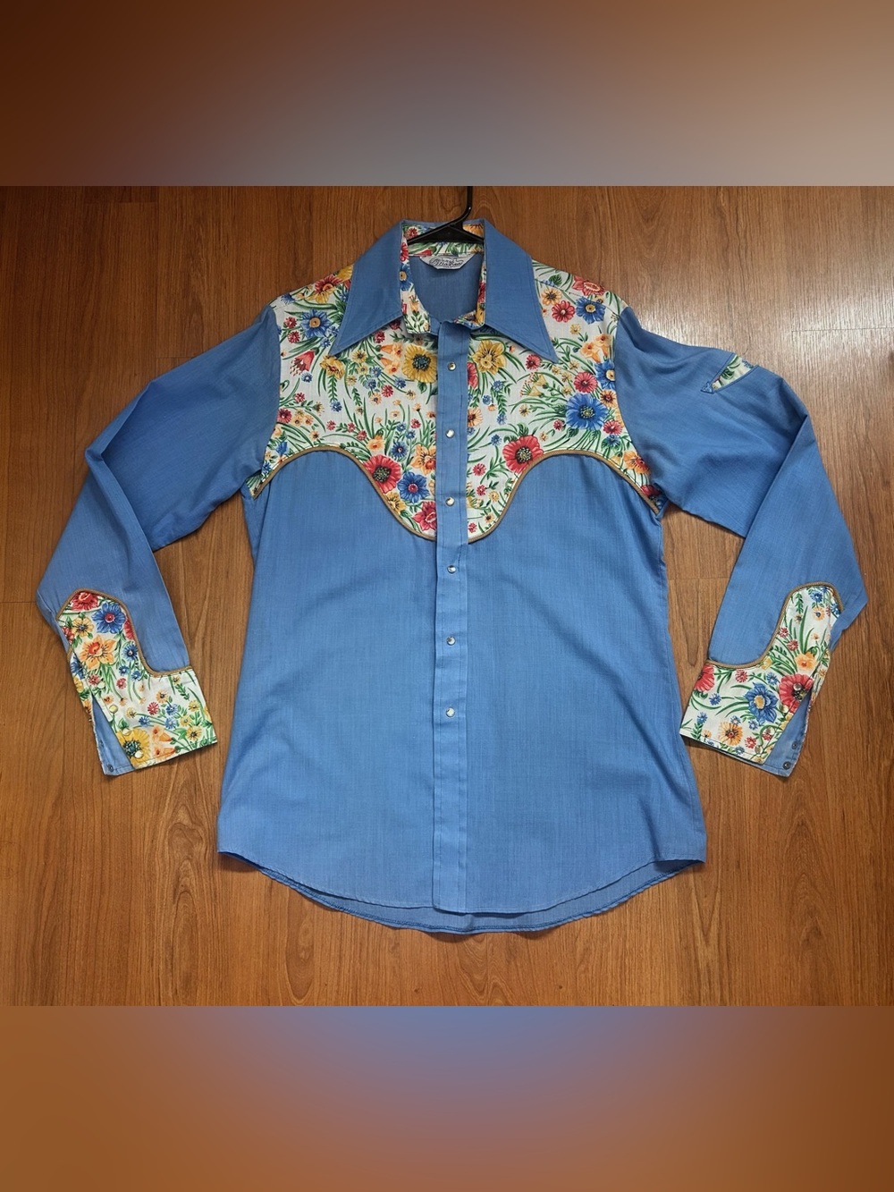 70s Larry Mahan Women's Shirt With Pearl Snap Buttons, See Pics For Measurements